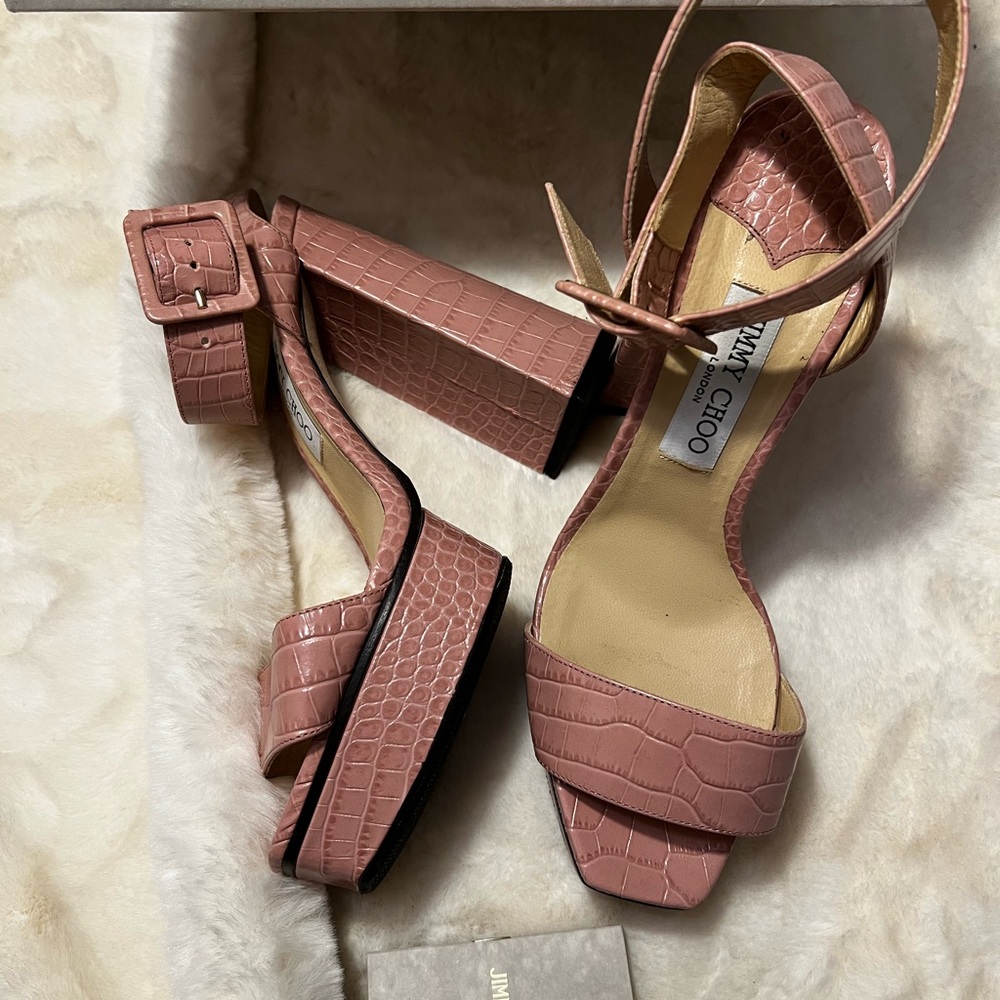 Jimmy Choo blush colo. sandals size 40.5 - Picture 10 of 16